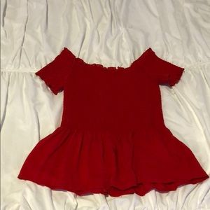 Off The Shoulder Ribbed Top